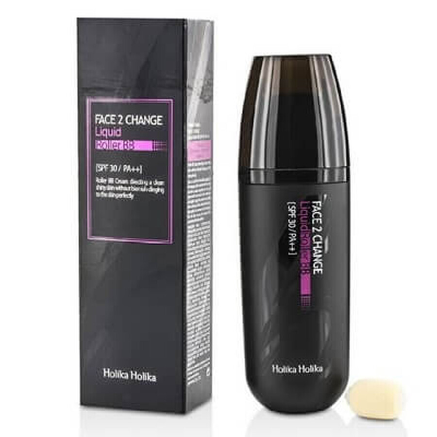 BB Cream lichid cu aplicator roller SPF30 PA++ Face 2 Change nuanța 21, 30 ml, Holika Holika