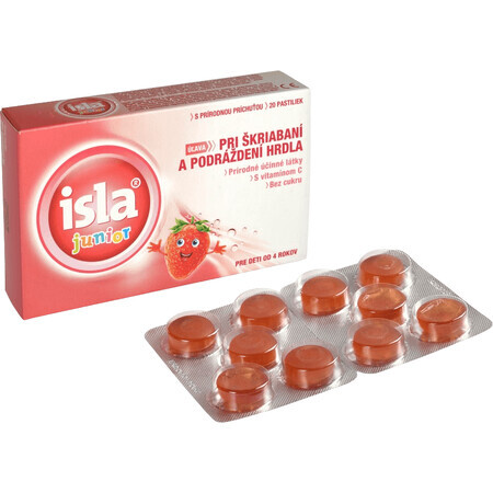 ISLA Junior aromă de căpșuni, 20 de pastiluțe