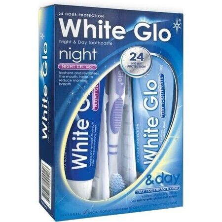 White Glo Dag en Nacht whitening pasta set 185 g