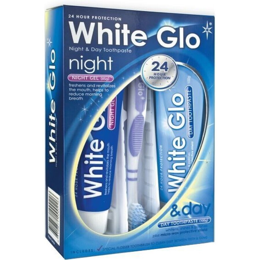 White Glo Dag en Nacht whitening pasta set 185 g