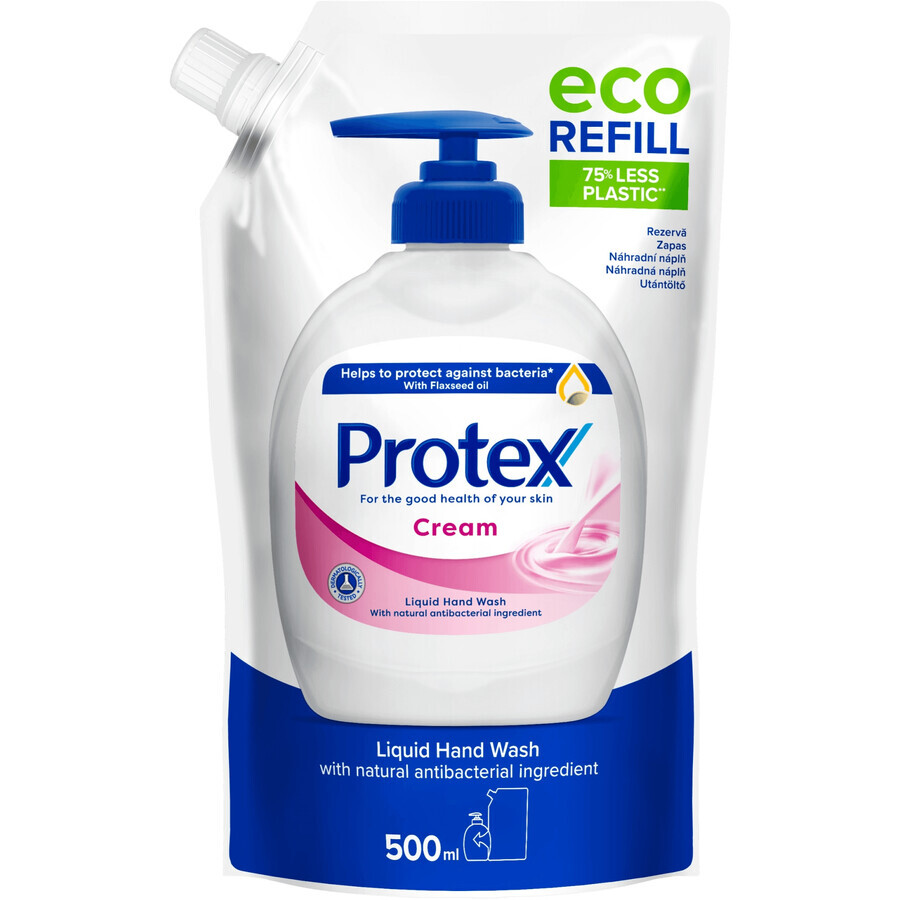 Protex Cream savon liquide avec protection antibactérienne naturelle recharge de 500 ml