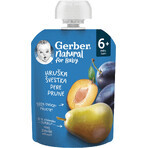 Gerber Pungă naturală pere și prune 6m+ 90 g