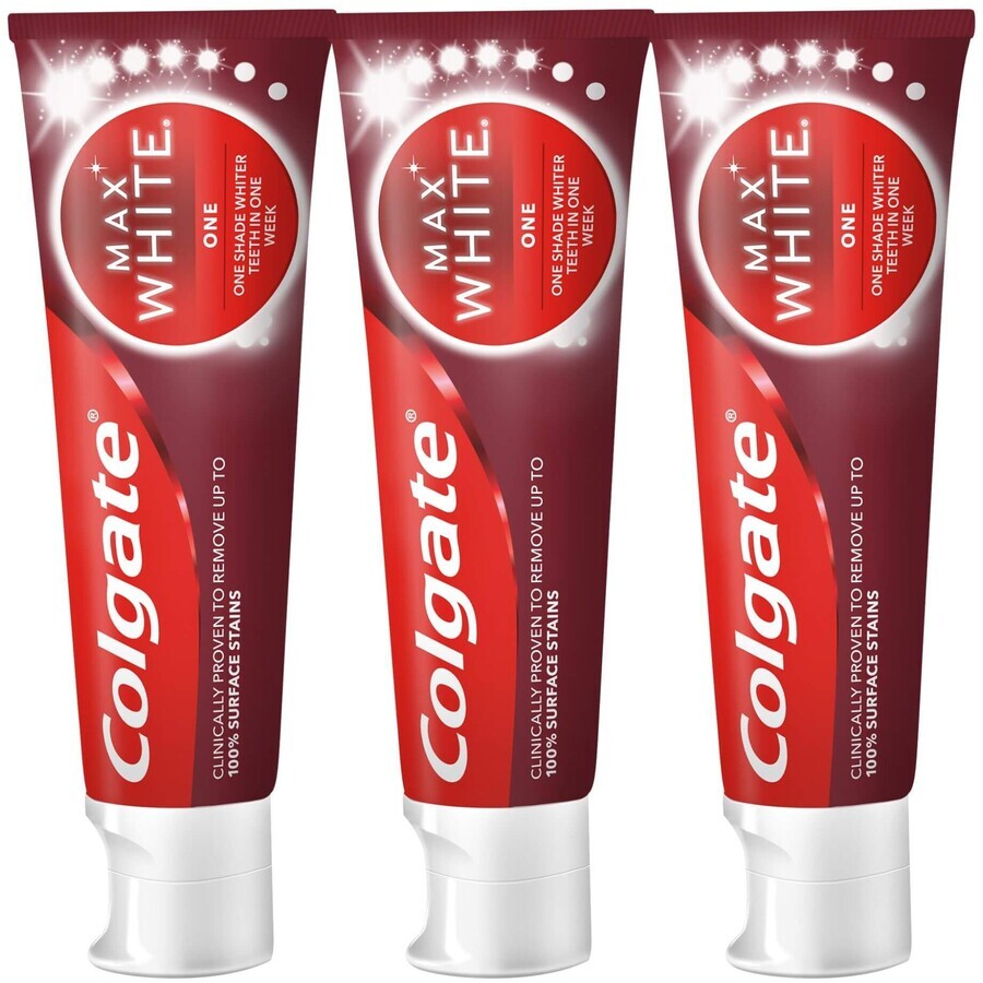 Pasta de dinți Colgate Max White One Sensational Mint 3 x 75 ml