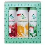 Frosch Set cadou - geluri de duș rodie, aloe vera și flori de portocal 3 x 300 ml