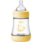 Chicco Perfect5 silicone feeding bottle, yellow 150 ml