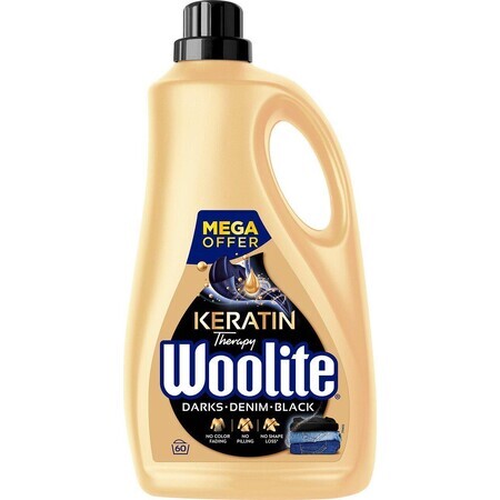 Woolite Keratin Darks/Denim/Black gel de spălat 60 spălări 3.6 l