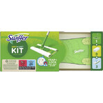 Swiffer Starter Set cu 1 mâner, 8 șervețele uscate și 3 cârpe de curățare