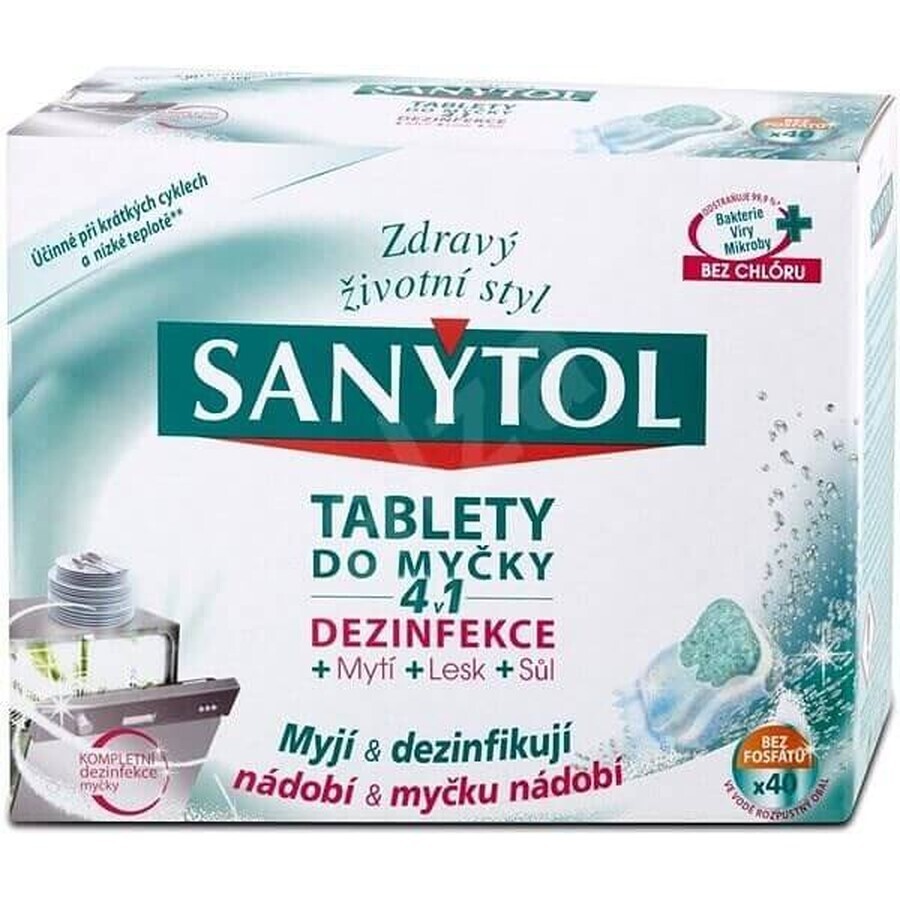 Sanytol Tablete de spălat vase 4in1 40 buc