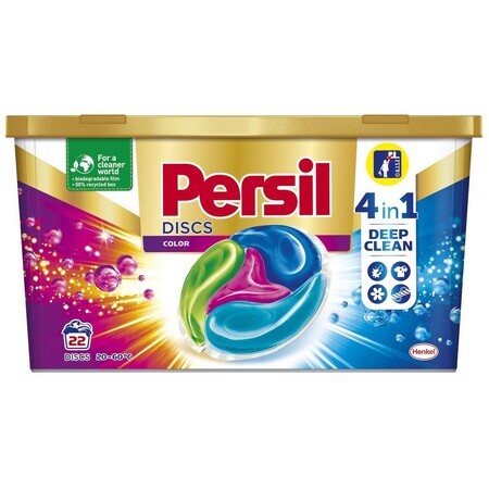 Capsule de spălat Persil Discuri 4v1 Deep Clean Plus Color 22 spălări 550 g