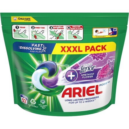 Ariel All-in-1 Pods Amethyst Flower detergent lichid 52 capsule