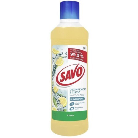 Dezinfectant și detergent pentru pardoseli Savo Lemon 1 l