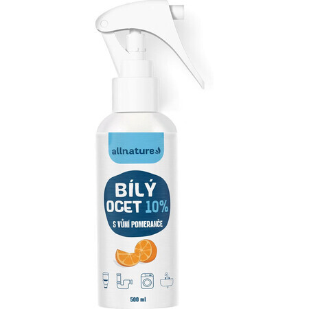 Allnature Oțet alb 10% cu aromă de portocale 500 ml