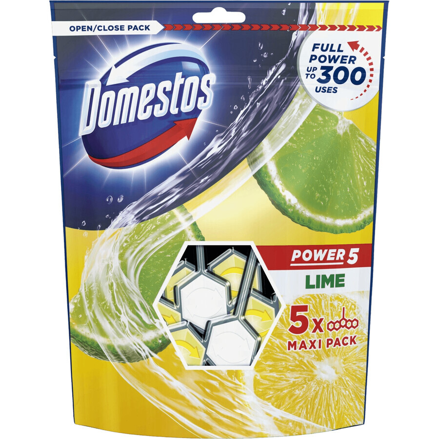 Blocul de toaletă Domestos Power 5 Lime 5 x 55 g