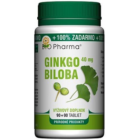 Bio Pharma Ginkgo biloba 40mg 90+90 tablets 180 tablets