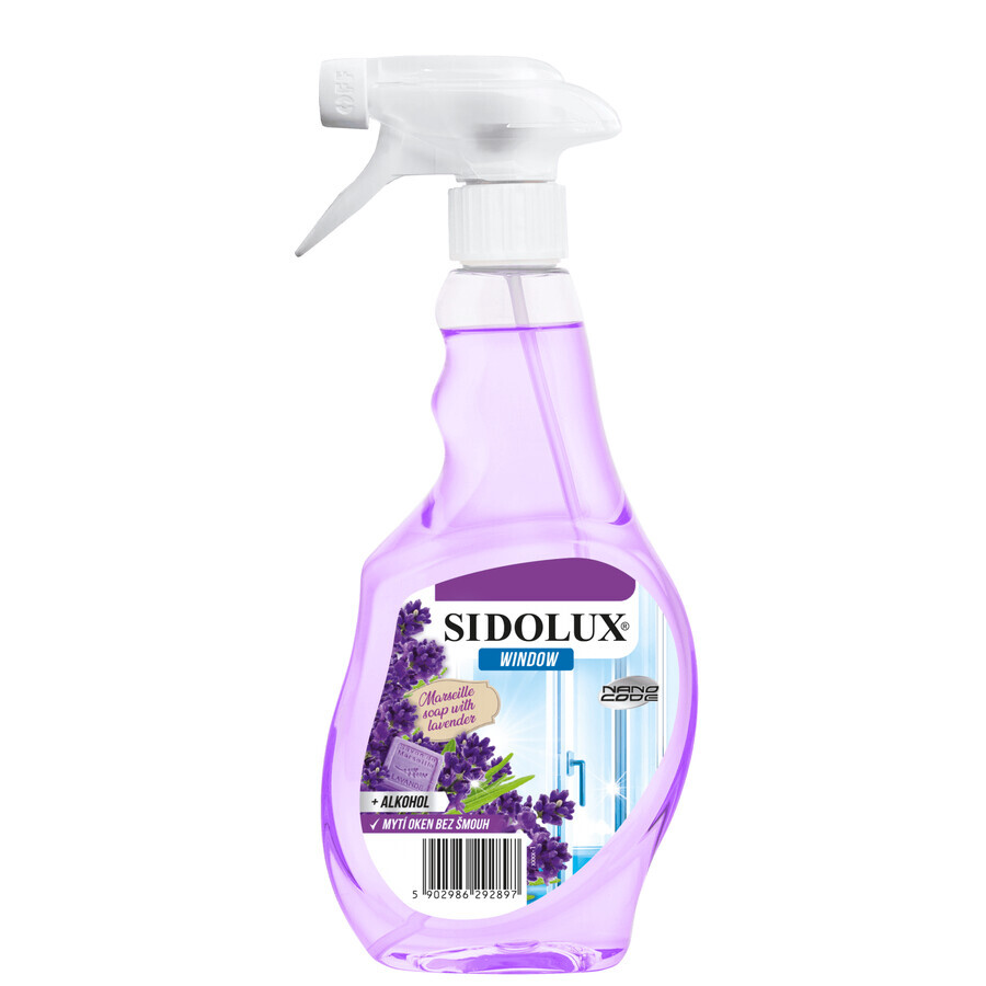 Detergent pentru ferestre Sidolux Nano Code Marseille săpun cu lavandă 500 ml