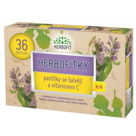 Herbofitky cu salvie și vitamina C 36 pastille