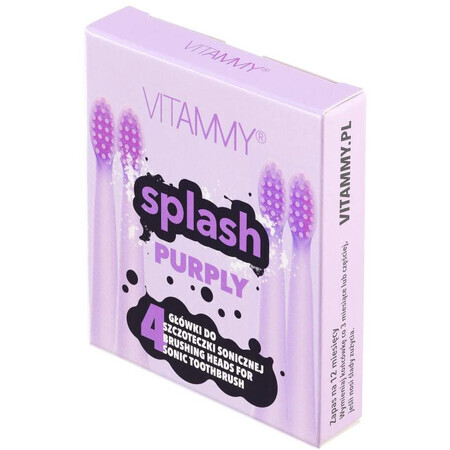 Vitammy SPLASH Mânere de schimb pentru periuțe de dinți violet 4 buc