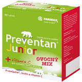 Farmax Preventan Junior + vitamina C mix de fructe 90 comprimate