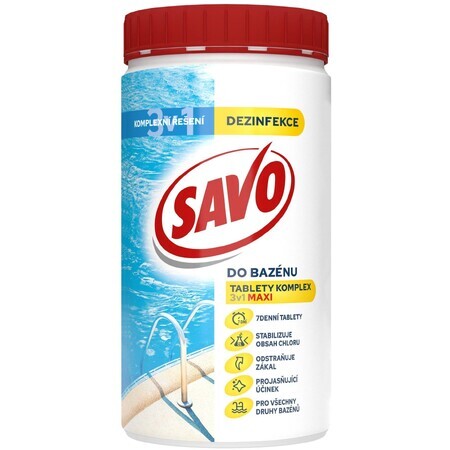 Savo tablete de clor pentru piscină MAXI complex 3in1 1,2 kg