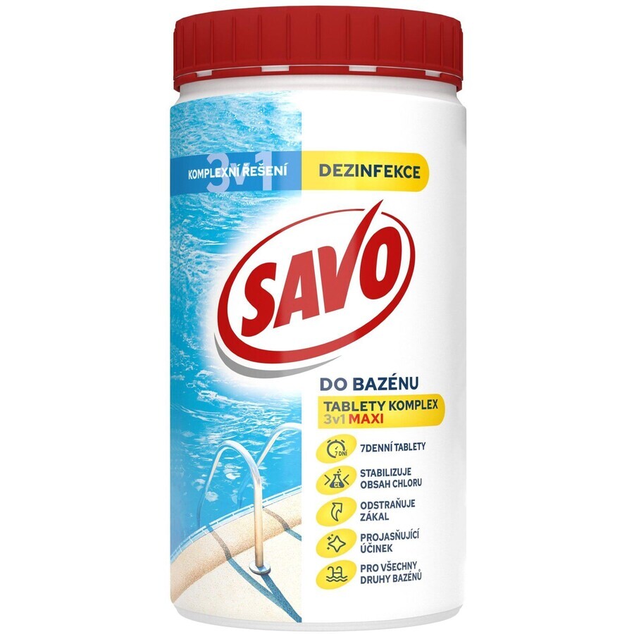 Savo tablete de clor pentru piscină MAXI complex 3in1 1,2 kg