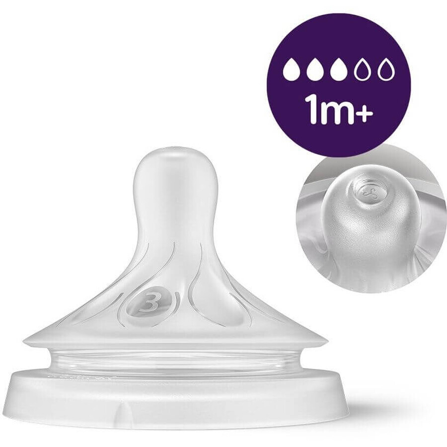 Philips Avent Natural Response Sticle 260ml, 1m+ roz