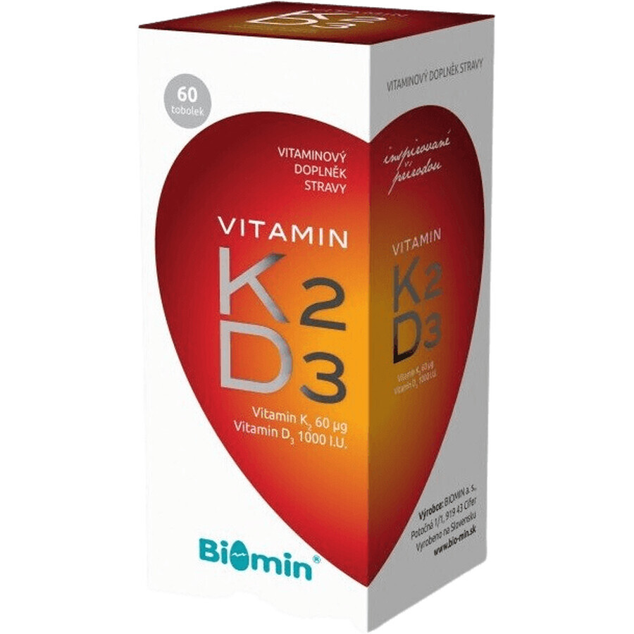 Biomin VITAMINA K2 + D3 1000 UI 60 capsule