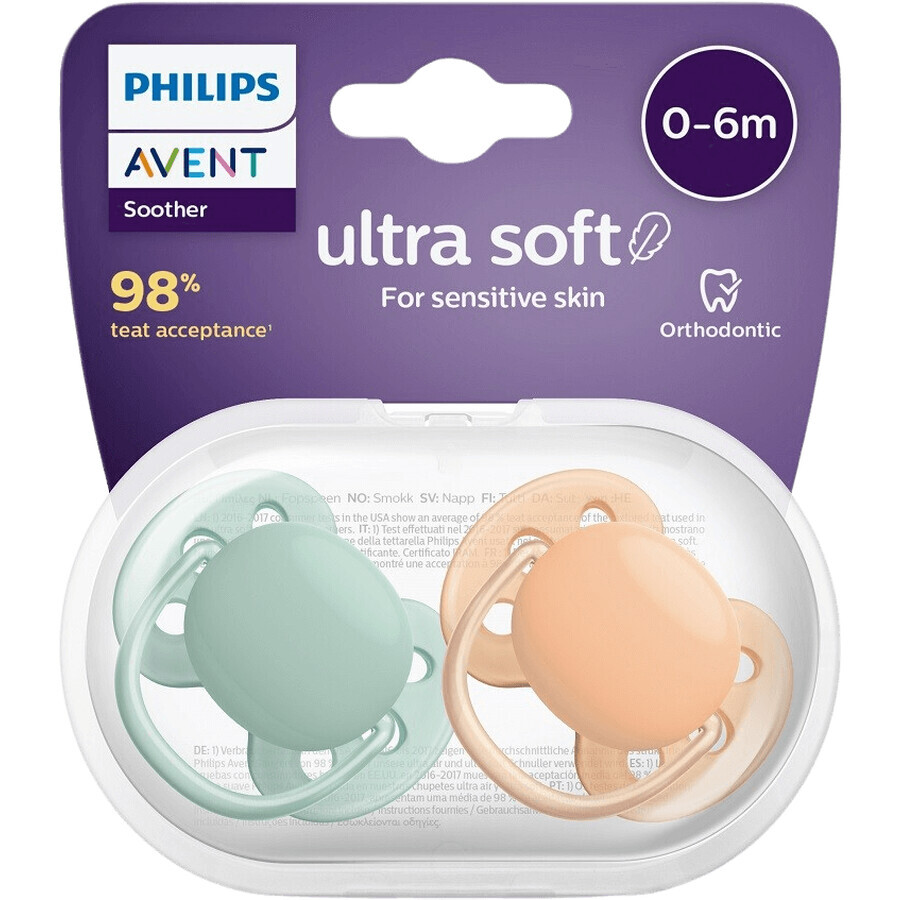 Philips Philips Avent Ultrasoft Premium Neutral Schnuller 0-6m 2 Stück