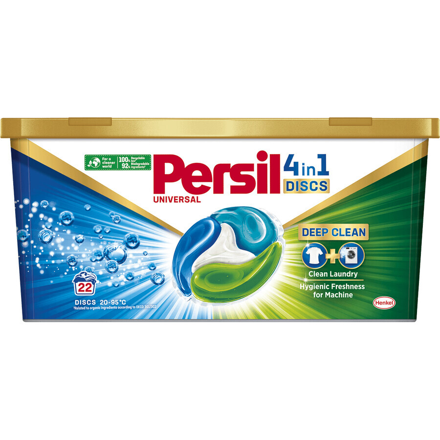 Capsule de spălat Persil Discuri 4v1 Deep Clean Plus Regular 22 spălări 550 g