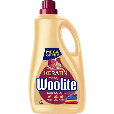 Woolite Mix Colors Keratin Laundry Gel 60 spălări 3.6 l