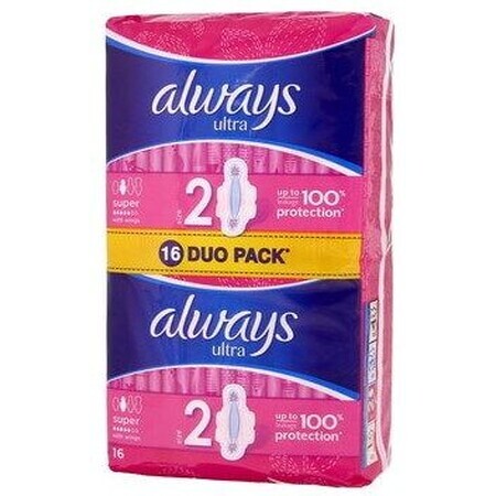 Always Ultra Super plus Maandverband 16 stuks