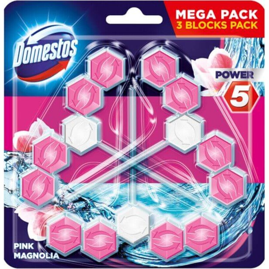 Domestos Power 5 Pink Magnolia 3 x 55 g