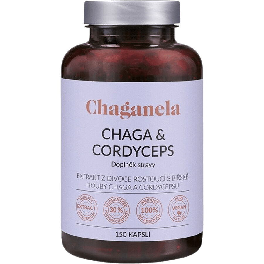 Chaganela Chaga extract met cordyceps 150 capsules