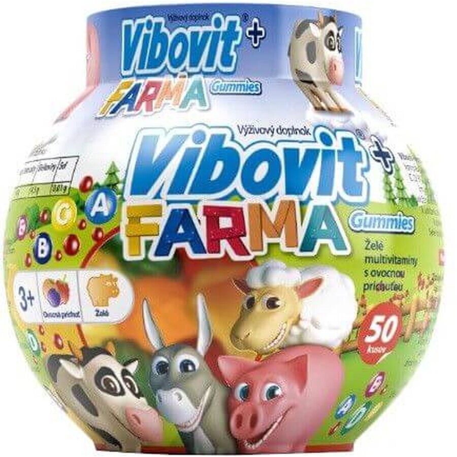 Vibovit + Farma Gummies gelatina sabor fruta 50 unidades