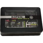 Coffret cadeau Vivaco Caffeine & Keratin pour hommes dans une boîte en métal