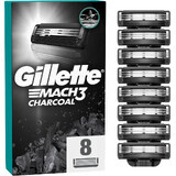 Gillette Mach3 Charcoal capete de ras de schimb pentru bărbați 8 buc