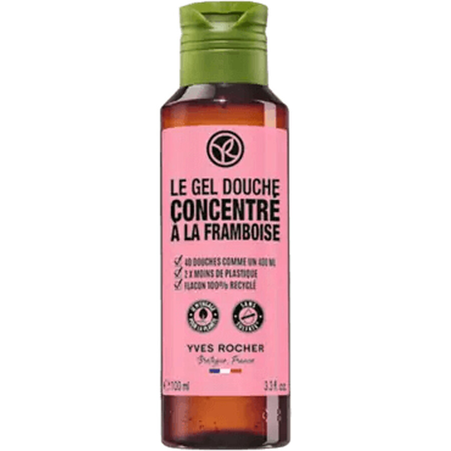 Yves Rocher Gel de duș concentrat Zmeură și mentă 100 ml