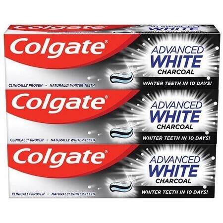 Colgate Advanced White Charcoal Toothpaste 3 x 75 ml