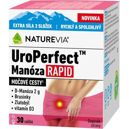 NatureVia UroPerfect Mannose RAPID 30 pliculețe