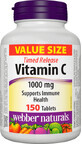 Webber Naturals Vitamina C 1000 mg eliberare treptată, 150 comprimate