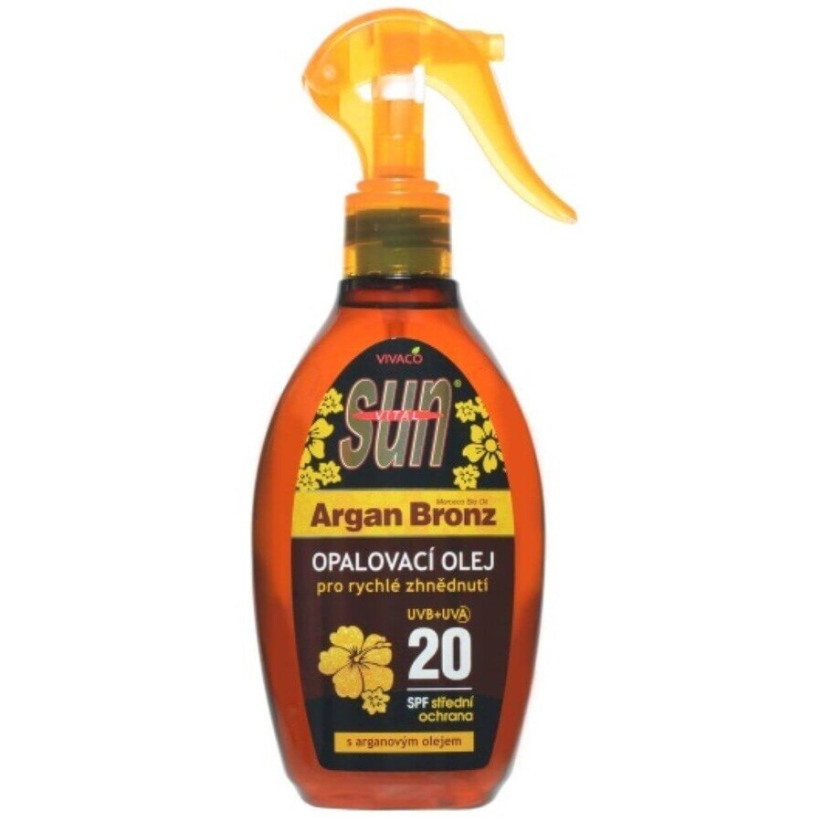 Vivaco Ulei de protecție solară cu ulei de argan SPF20 200 ml