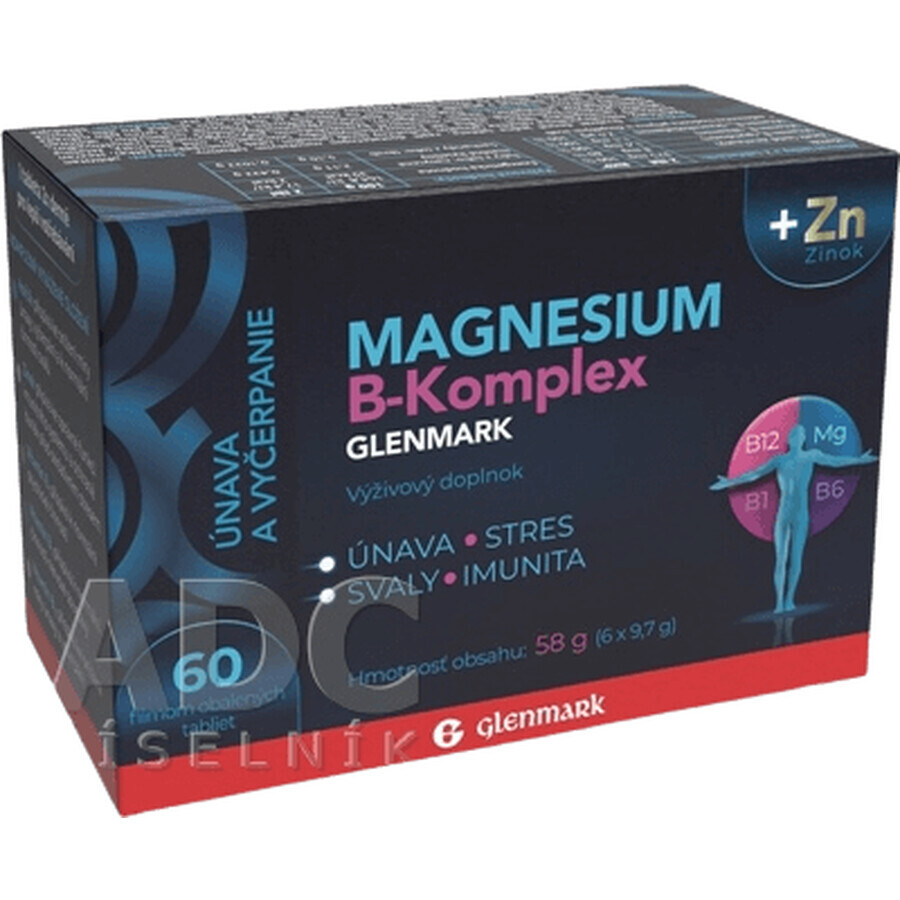 Magnesium B-Komplex glenmark + Zink 60 Tabletten