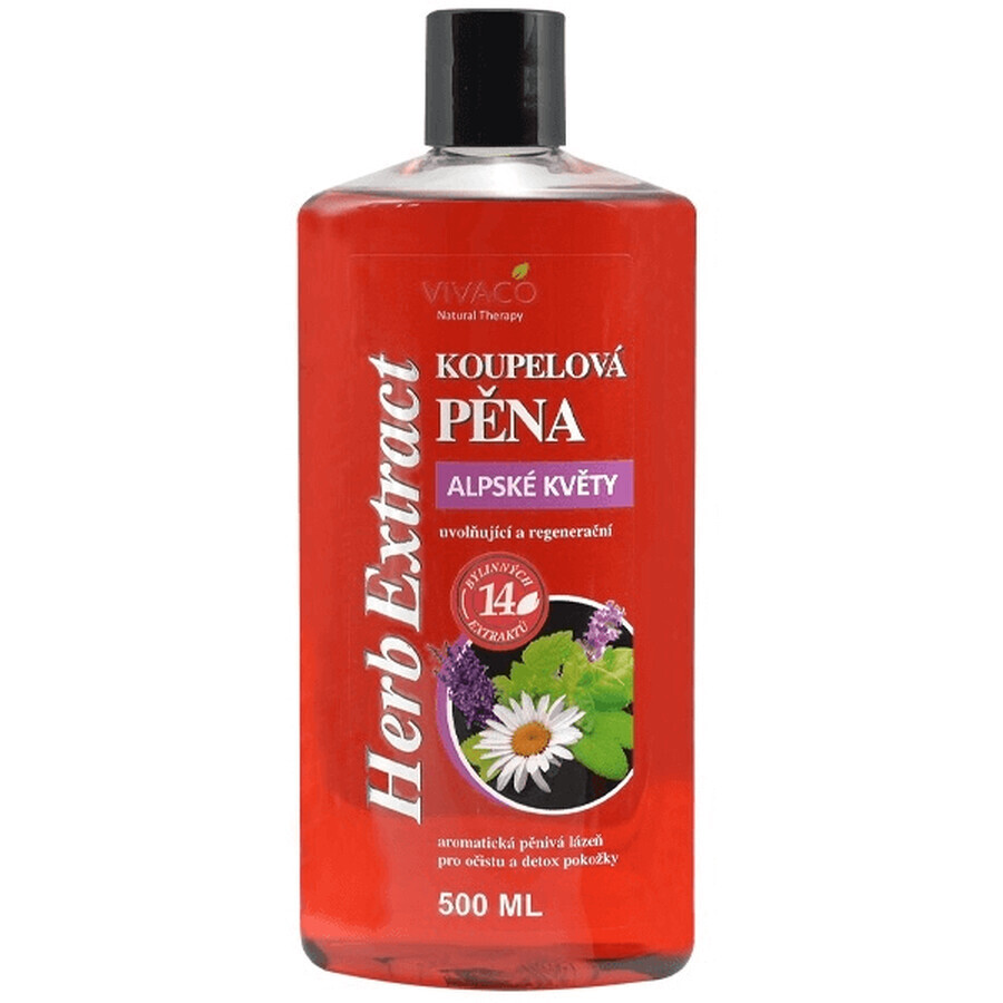 Spumă de baie cu extract de ierburi Flori alpine 500 ml