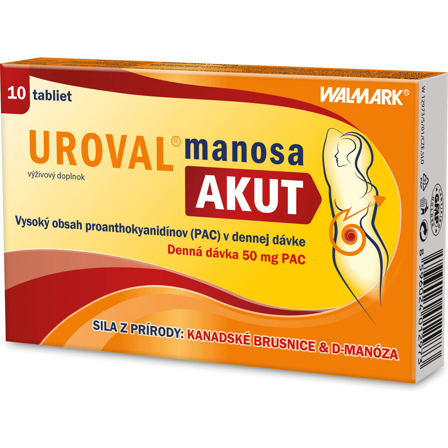 Walmark Uroval Manosa Akut 10 comprimate