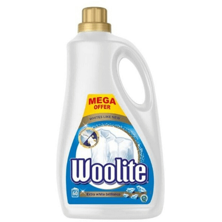 Woolite Extra White Brilliance 3,6 l Gel lichid pentru rufe