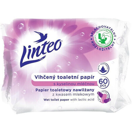 Linteo Hârtie igienică hidratată cu acid lactic. 60 buc