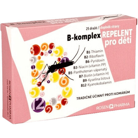 Rosen Pharma B-complex REPELENT pentru copii 25 comprimate