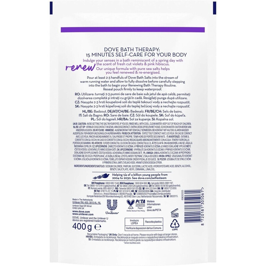 Dove Bath Therapy Renew sare de baie 400 g