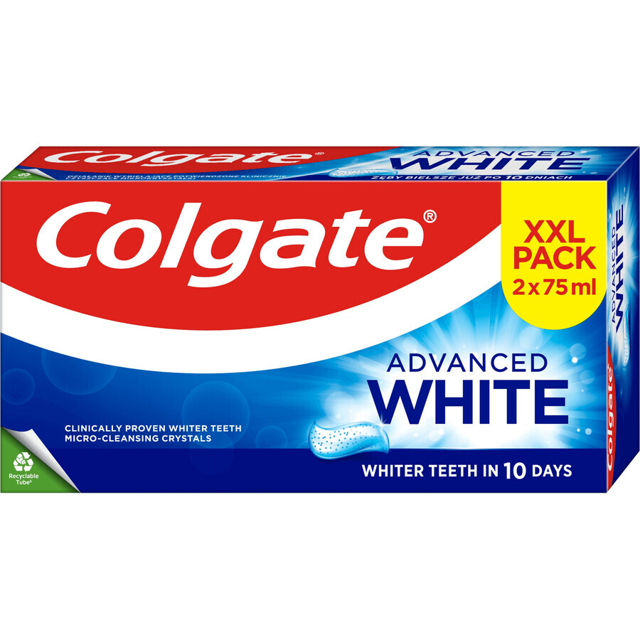 Pasta de dinți Colgate Advanced Whitening 2 x 75 ml