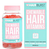 Hairburst vitamines en caoutchouc pour les cheveux 60 pcs