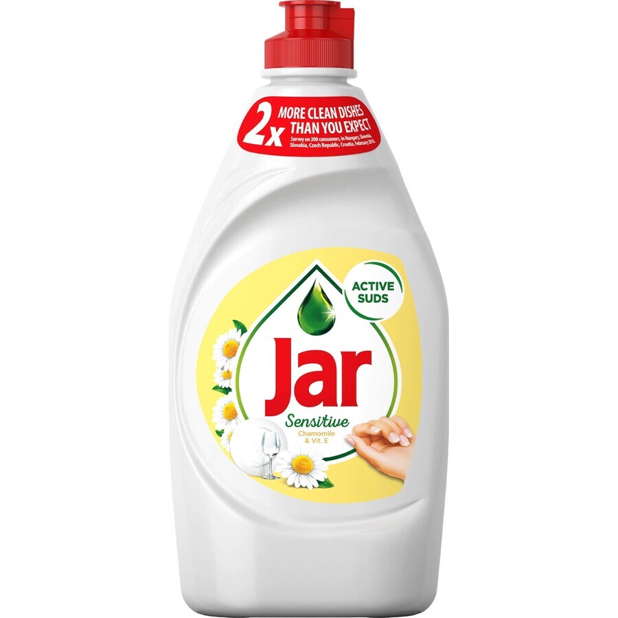 Jar Sensitive lichid de spălat vase Mușețel și vitamina E 450 ml